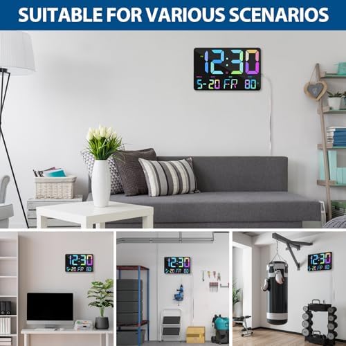 SZELAM Digital Wall Clock with Remote Control