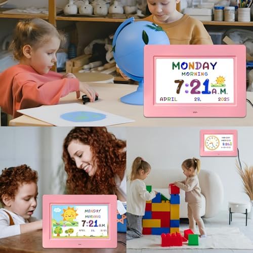 SSYA Digital Clock with 20 Alarms and Clear Display for Kids