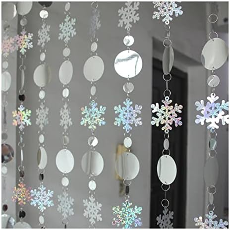 QueenBox 5Pcs 394in Round Sequin Curtain