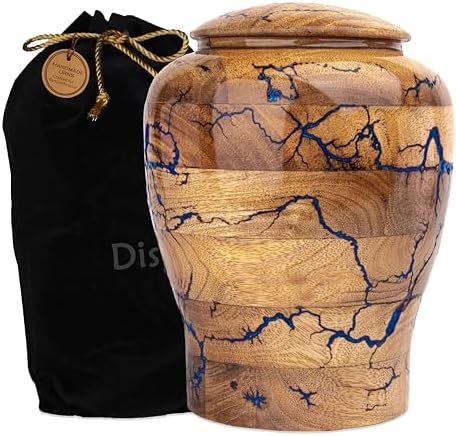 Lightning Design Urn for Human Ashes - Handmade Resin Cremation Urn