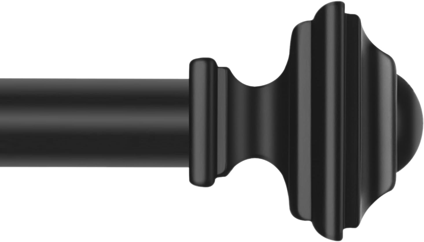 JRZOO Black Curtain Rods 18-45 34 Inch Diameter