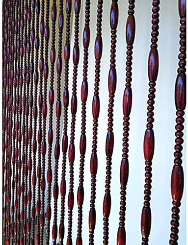 FCHMY Beaded Curtain Wooden Door Divider Panel