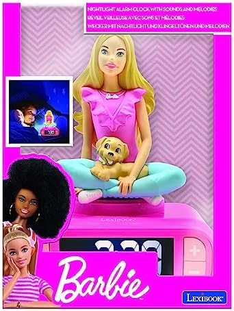 Barbie Nightlight Alarm Clock with Sounds and Melodies