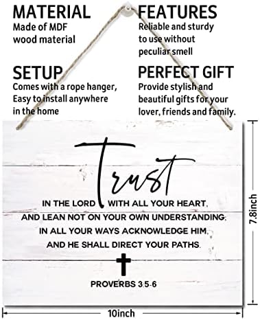 Bible Verse Wood Plaque Wall Hanging Sign