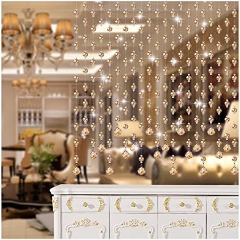 ZHOUXIAO Crystals Beaded Tassel Panel Curtains for Doorways