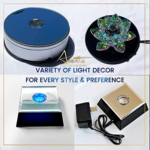 5 LED White Light Stand Base with Mirror Top