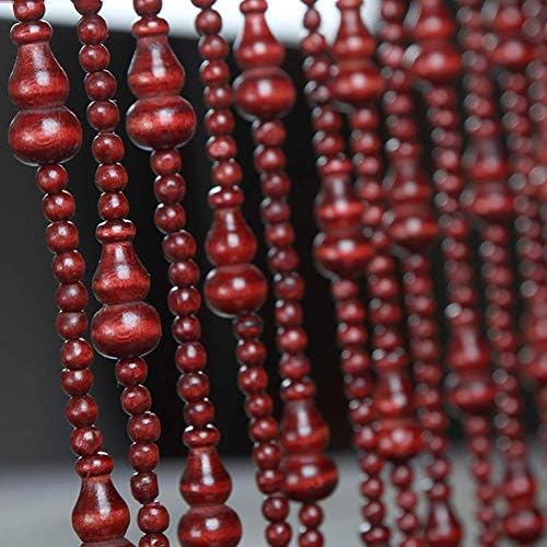 NMDCDH Beaded Curtain Natural Wooden Beads Door String 21 25 29 Strands