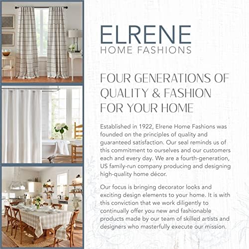 Elrene Serena Single Curtain Rod with Cap Finials and Adjustable Length - Antique Black