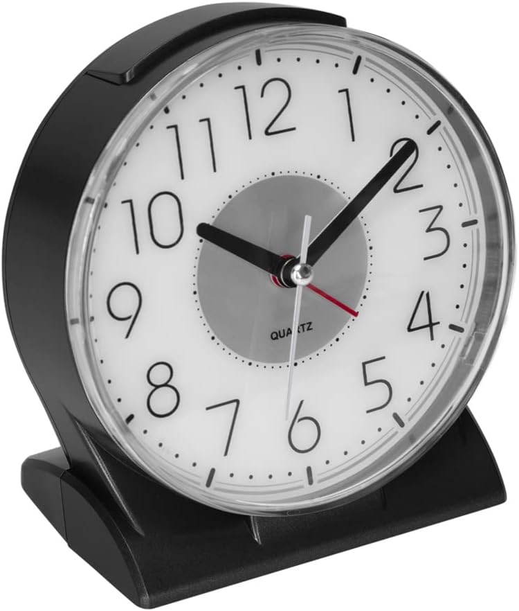 Silent No Ticking Analog Alarm Clock for Seniors