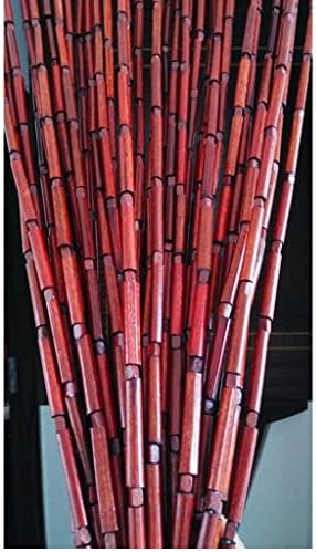 Natural Bamboo Bead Curtain for Doorways Red Panel 90x100cm 60 Strands