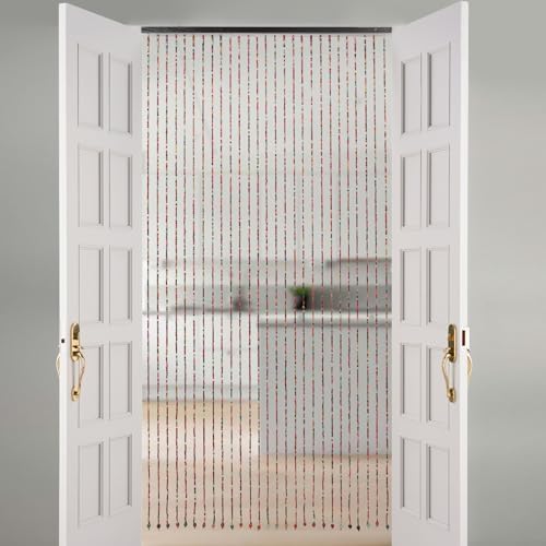 Wood Beaded Curtain for Doorway Room Divider 3543L x 689H