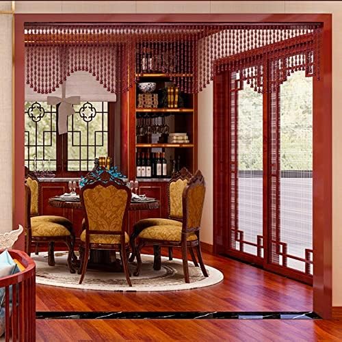 KDDEON 25 String Wooden Bead Curtain for Doorway