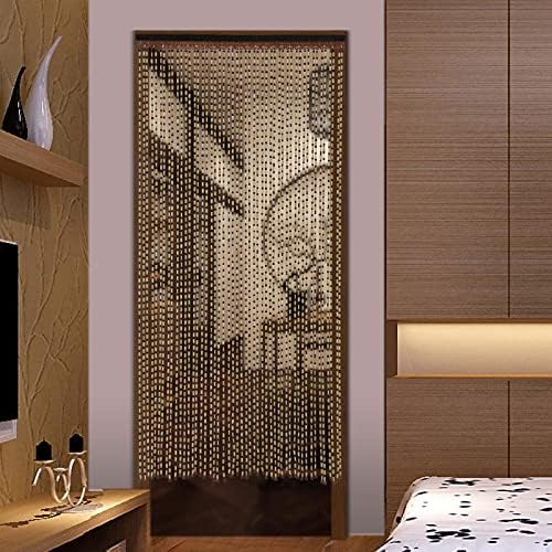 Wood Beaded Curtain for Home Decor and Privacy