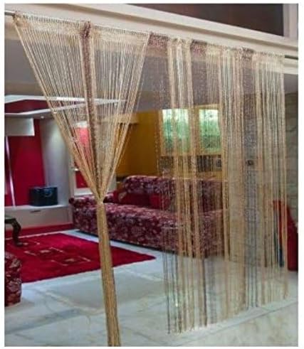 DC IMPEX String Curtain Panel with Silver Accents
