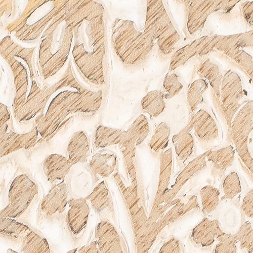 The Wooden Town Hand-Carved Cremation Urn Box - White Wash