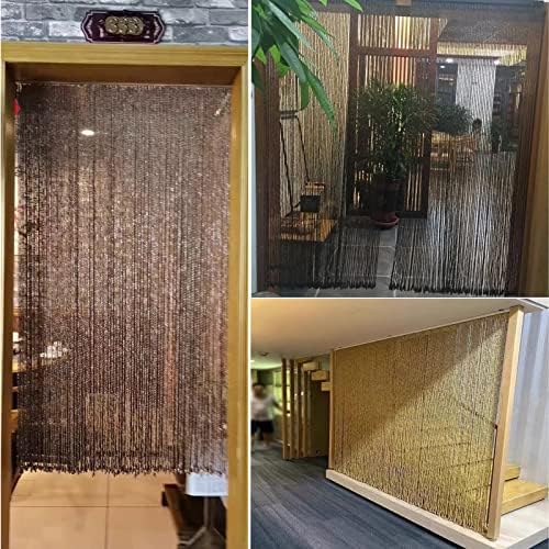 Bamboo Beaded Door Curtain with Customizable Strands