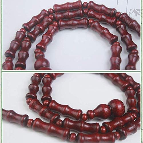 Beaded Curtain with Wooden Beads and Gourd Pendants