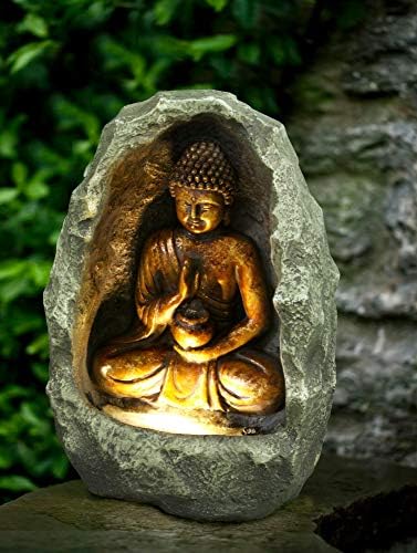 1475 Inch Golden Buddha Fountain with LED Light
