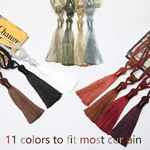 BEL AVENIR Curtain Tiebacks 4 Pack Orange