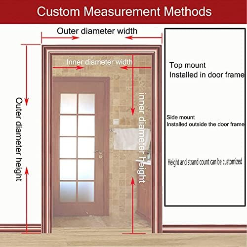 Bamboo Beaded Door Curtain for Entryway and Room Divider