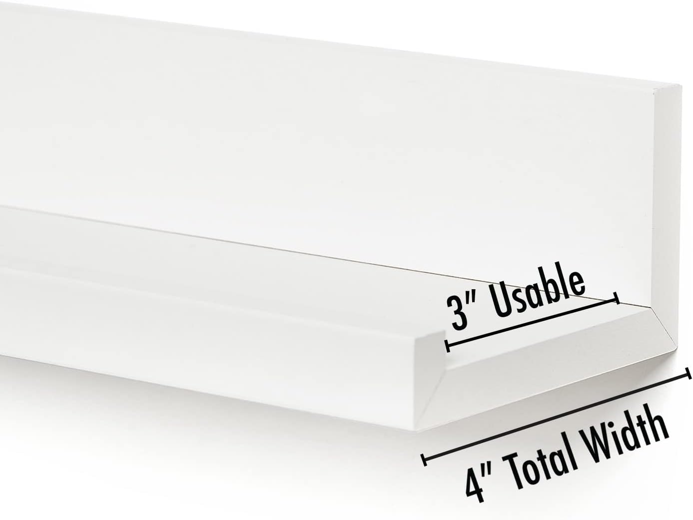 Americanflat 14 Inch Floating Shelves Set of 3 White