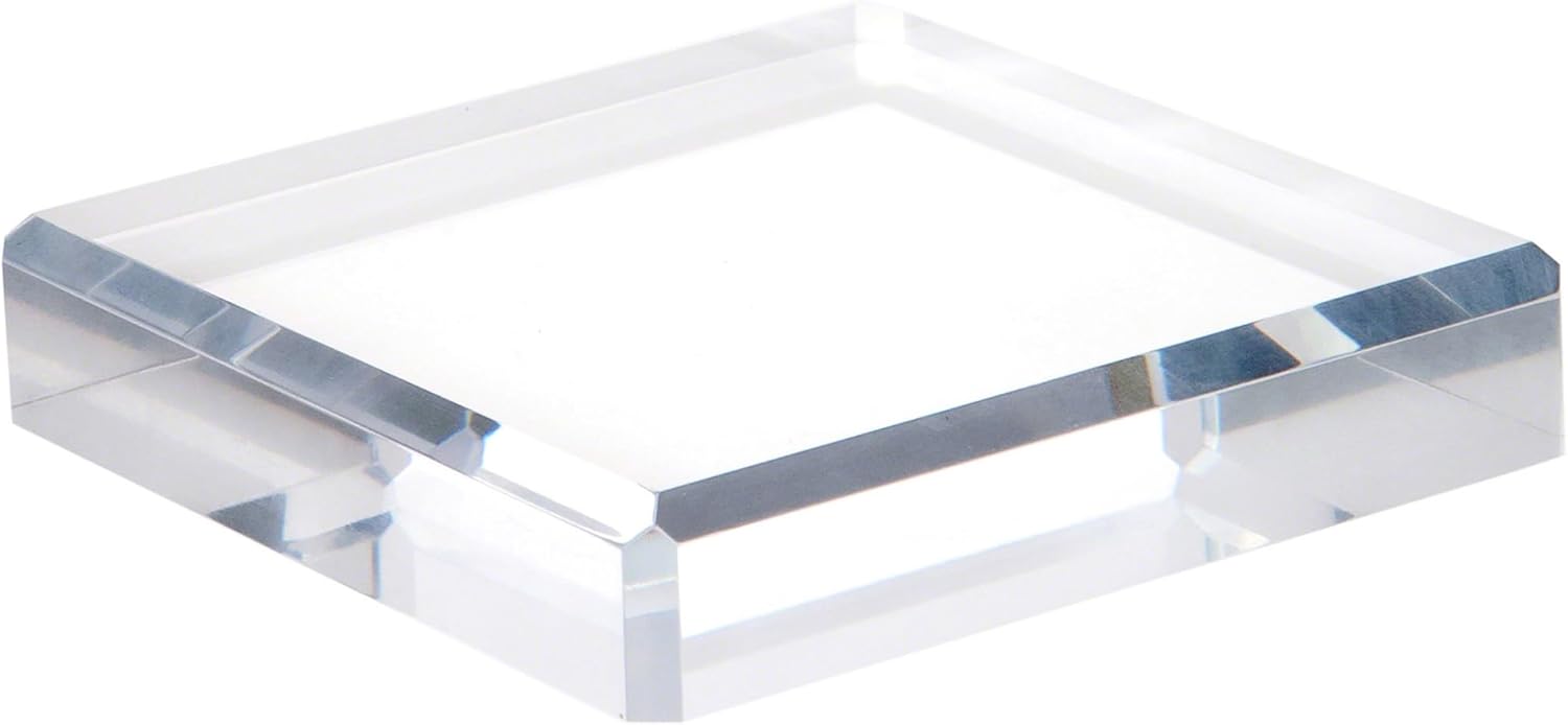 Plymor Clear Acrylic Square Beveled Display Base 5x5x1