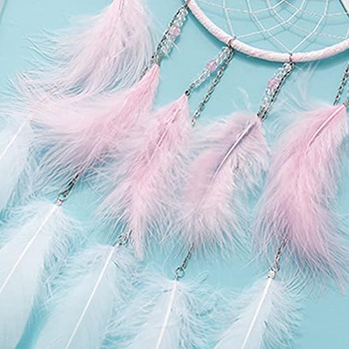 Pink Butterflies Dream Catcher Handmade Wall Decoration