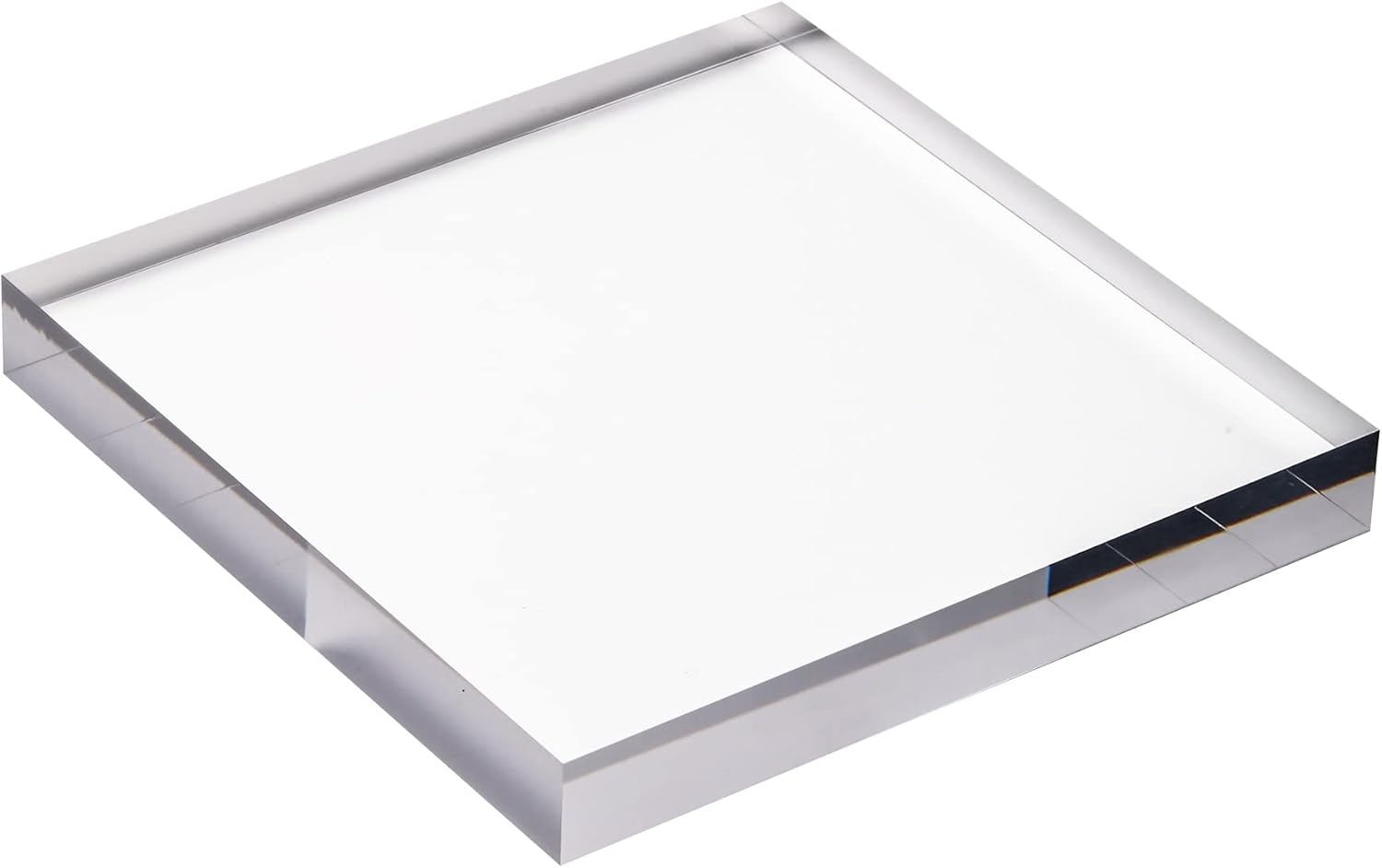 CiaoHER 7in Square Acrylic Cube Display Block with 1in Thickness 2 Pack