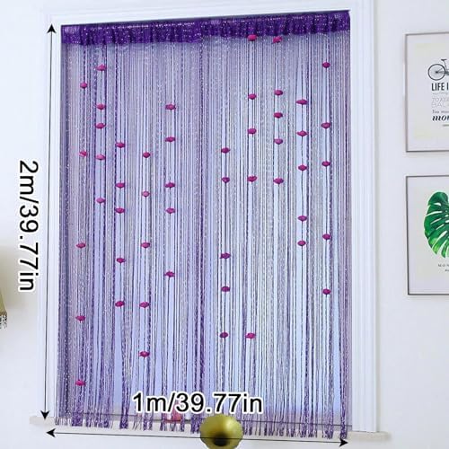 LAFANDE Thread Door Curtain with Roses Design