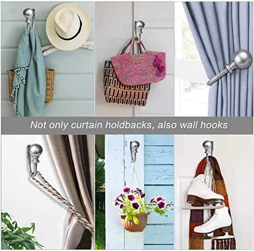 KAMANINA Decorative Curtain Holdbacks with Round Finials