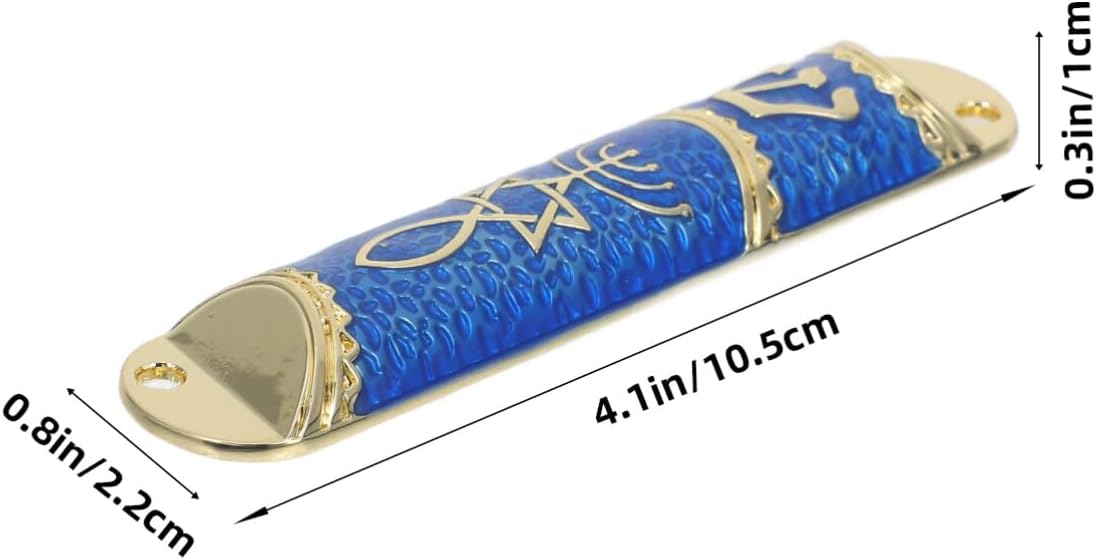 Classic Metal Mezuzah with Scroll Door Decoration
