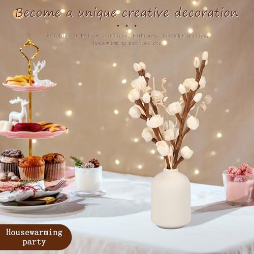 XDINGYY Reed Diffuser Sticks Set 8 Sticks 4 Flowers