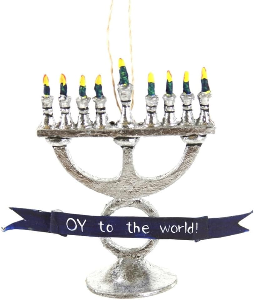 Cody Foster Co Oy to the World Menorah Hanging Ornament