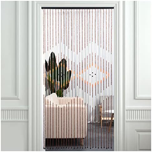 ZHOUXIAO Wood Beaded Curtain 38 Strands 90x175cm Door Divider