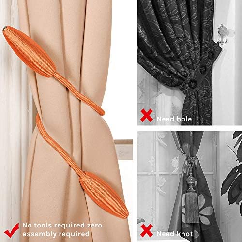 NICEEC 2 Pack DIY Crystal Curtain Holdbacks