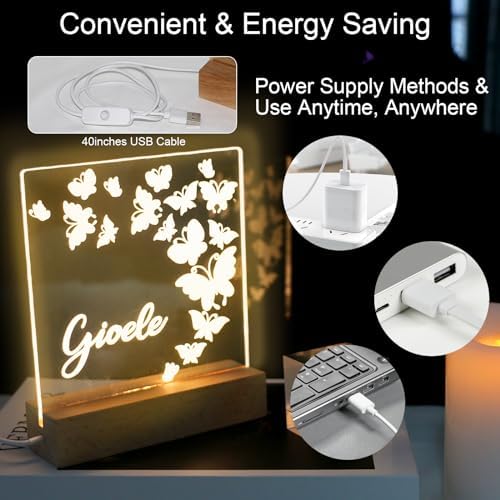 4-Pack 6 Inch Wooden Light Base with Acrylic Display Boards