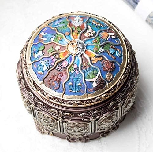 Vintage Music Box with Constellation Design