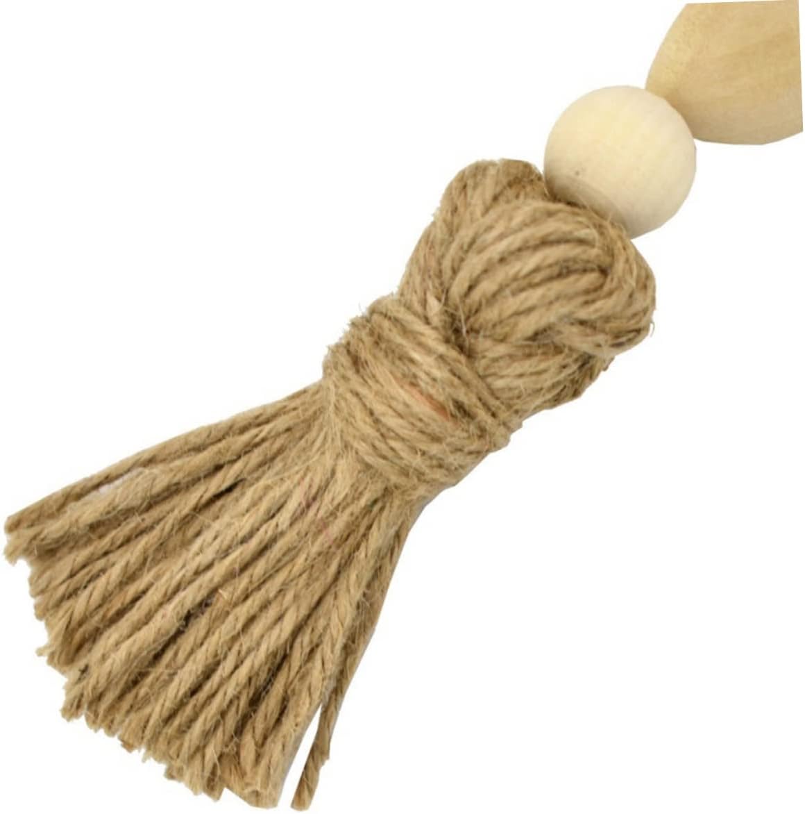 Garneck Wooden Bead Garland Rustic Tassels