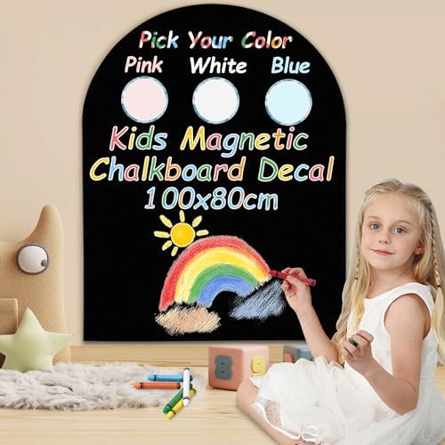 YINGXUN Magnetic Wall Decal Arch Chalkboard 40x32 Black