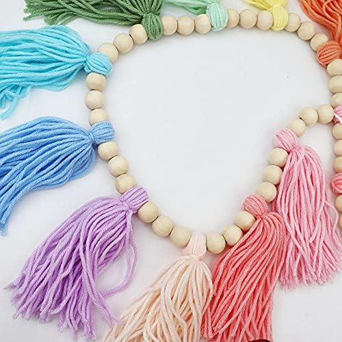 433 Inch Rainbow Tassel Garland for Kids Room
