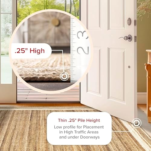 nuLOOM Rikki Jute Runner Rug 26 x 6 Off-white