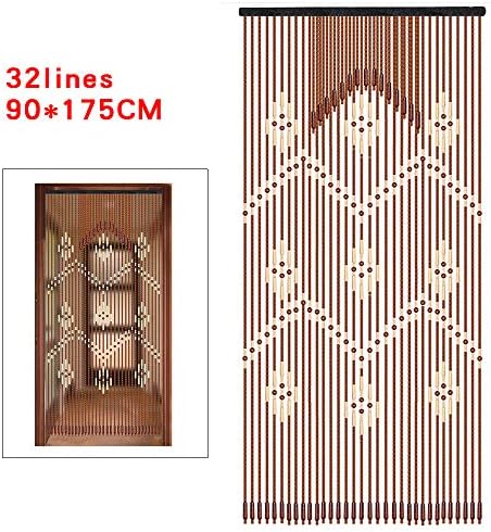 Wooden Beaded Curtain 90x175cm Door Divider