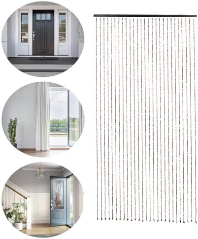 Wood Beaded Curtain for Doorway Room Divider 3543L x 689H