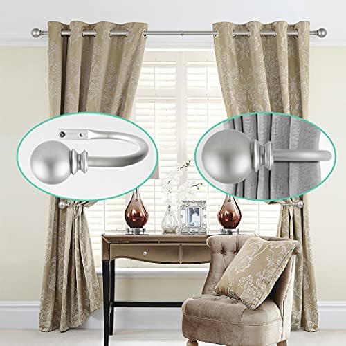KAMANINA Decorative Curtain Holdbacks with Round Finials