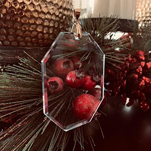 LaserGram Personalized Glass Christmas Ornament with Menorah Design 1