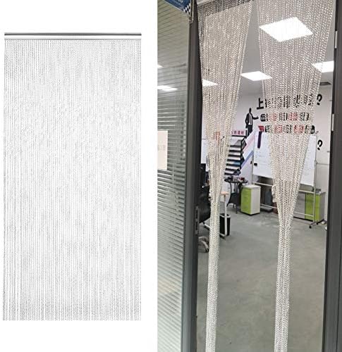 Doorway String Curtain with Silver Aluminum Chain
