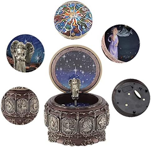 Vintage Music Box with Constellation Design