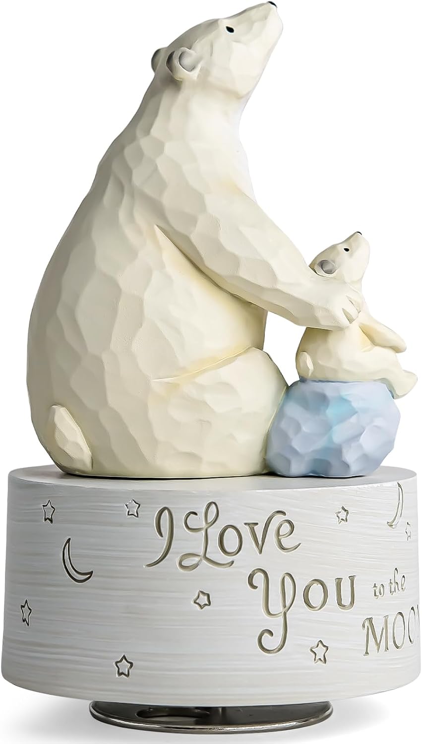 Polar Bear Music Box Figurine with You Are My Sunshine Tune