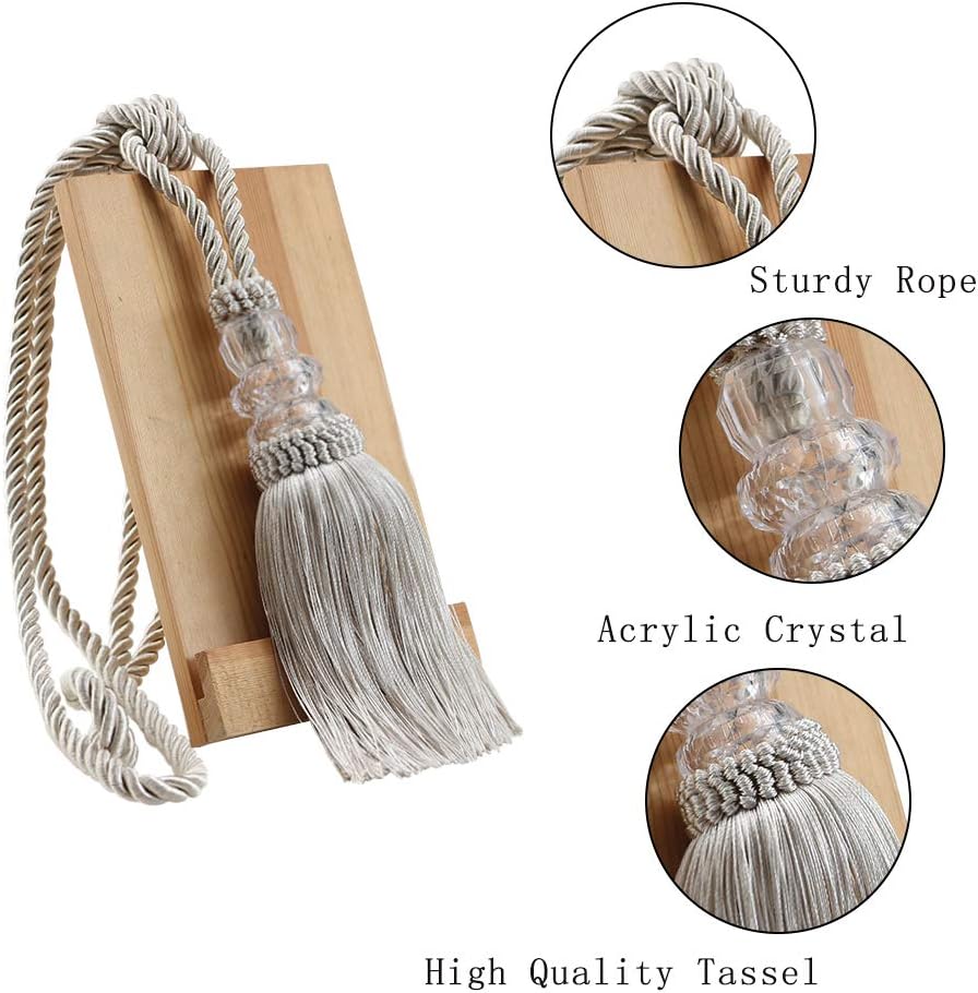 BEL AVENIR 2 Pack Crystal Curtain Holdbacks