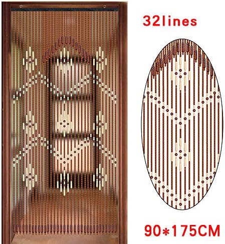 Wooden Beaded Curtain 90x175cm Door Divider